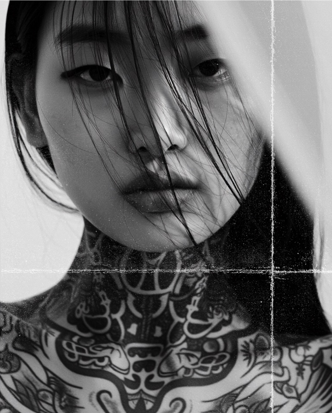 Black-and-white portrait by Johan Hesselgren